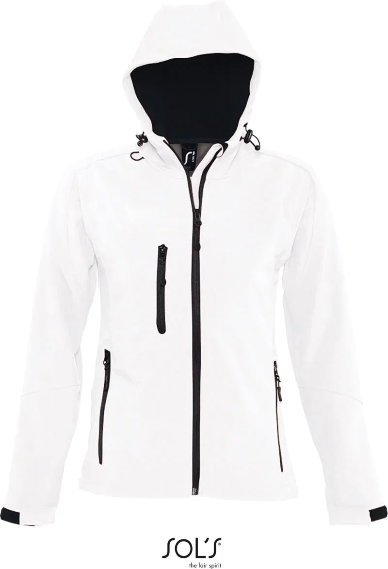 SOL's Collection Replay Women – Damen Kapuzen 3-Lagen Softshell Jacke – White