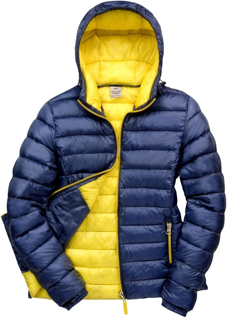 Result R 194F – Damen Steppjacke "Snow Bird" – Navy/Yellow