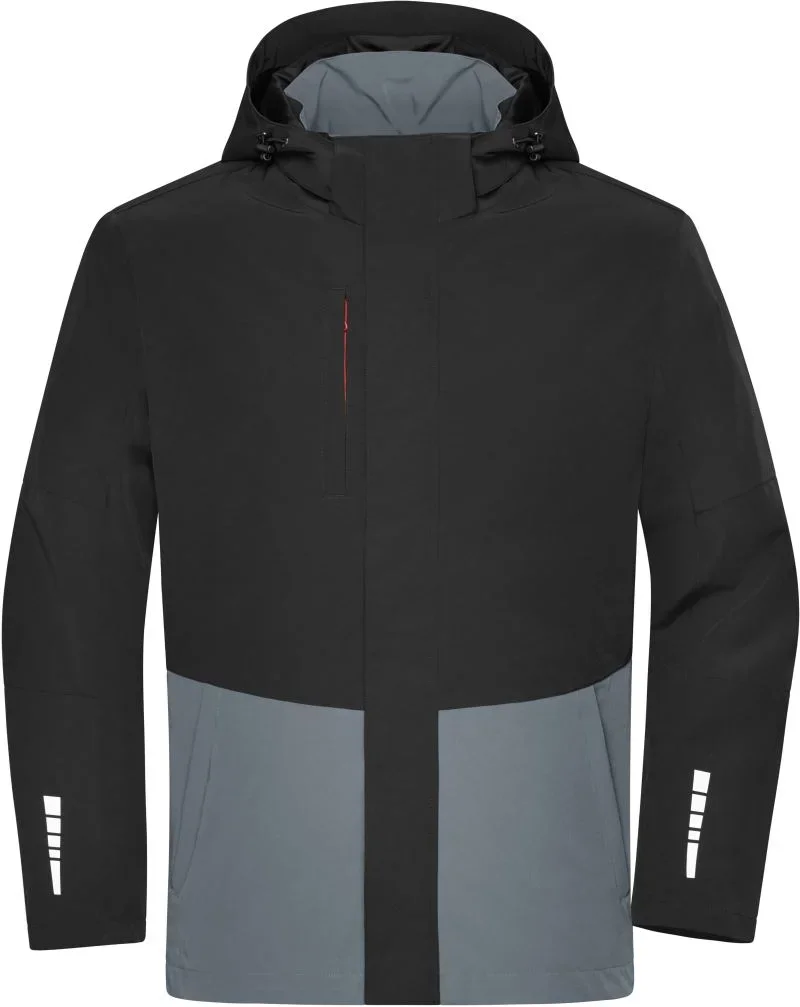 James & Nicholson JN 1878 – Regenjacke – Black/Metal Grey