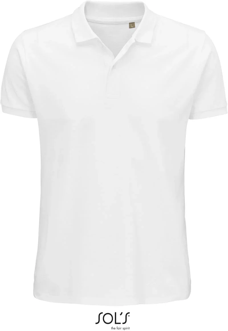 SOL's Collection Planet Men – Herren Bio Piqué Polo – White