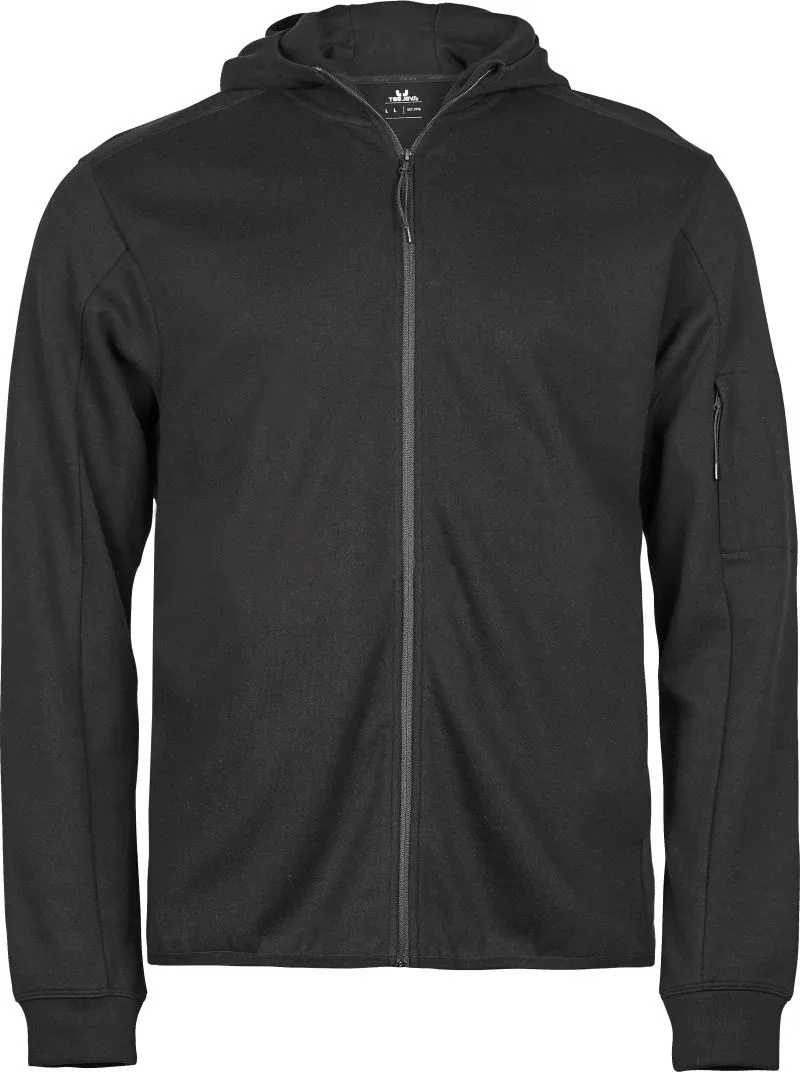 TEE JAYS TJ 5706 – Kapuzen Sweatjacke "Athletic" – Black