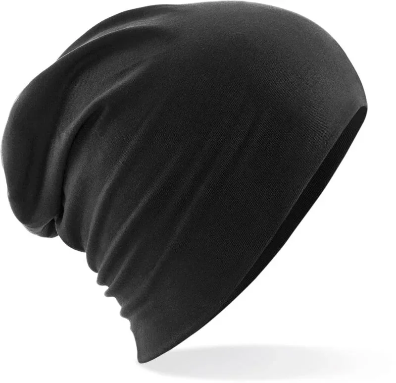 Beechfield B 368 – Hemsedal Cotton Slouch Beanie – Black