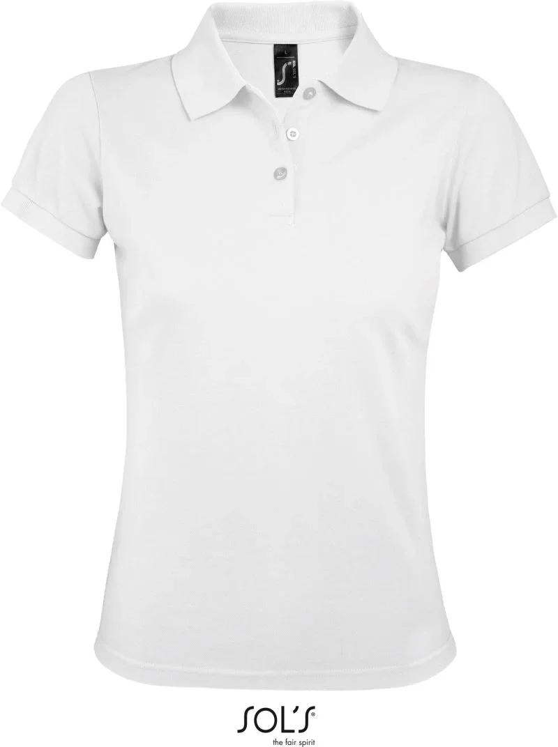 SOL's Collection Prime Women – Schweres Damen Piqué Polo – White