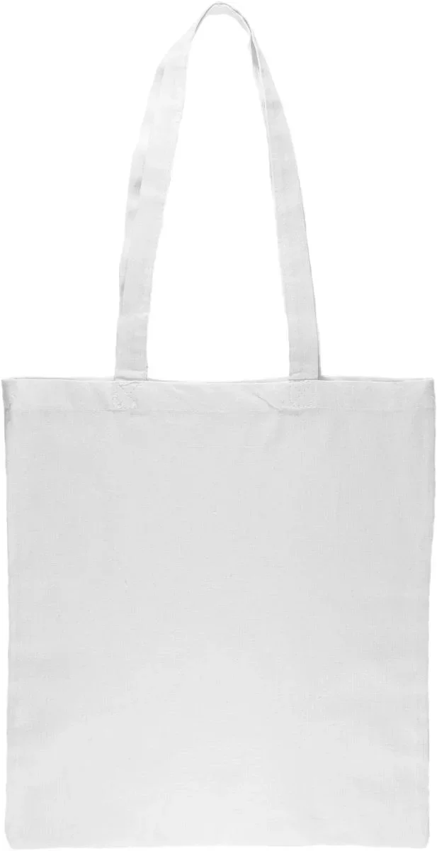 Extras Long Cotton Bag – Baumwolltasche lang – White