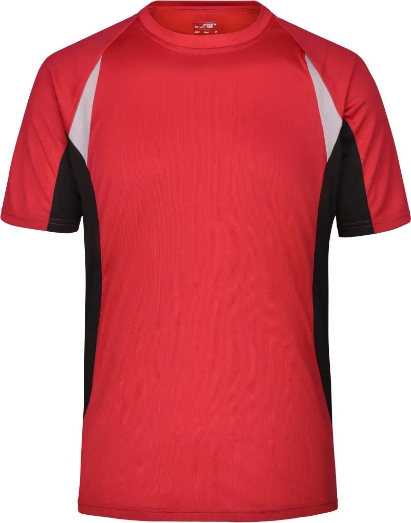 James & Nicholson JN 391 – Herren Lauf Shirt – Red/Black