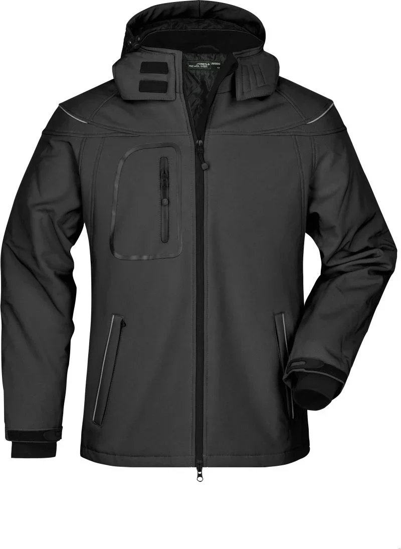 James & Nicholson JN 1000 – Herren 3-Lagen Winter Softshell Jacke – Black