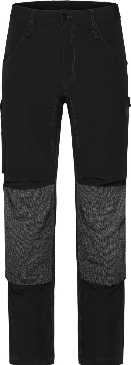 James & Nicholson JN 1813 (62-64) – Workwear 4-Wege Stretch Hose "Slim Line" – Black