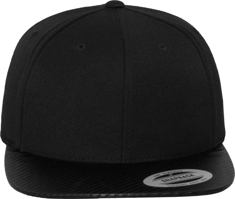 Flexfit 6089CA – 6 Panel Snapback Kappe "Carbon" – Black/Carbon
