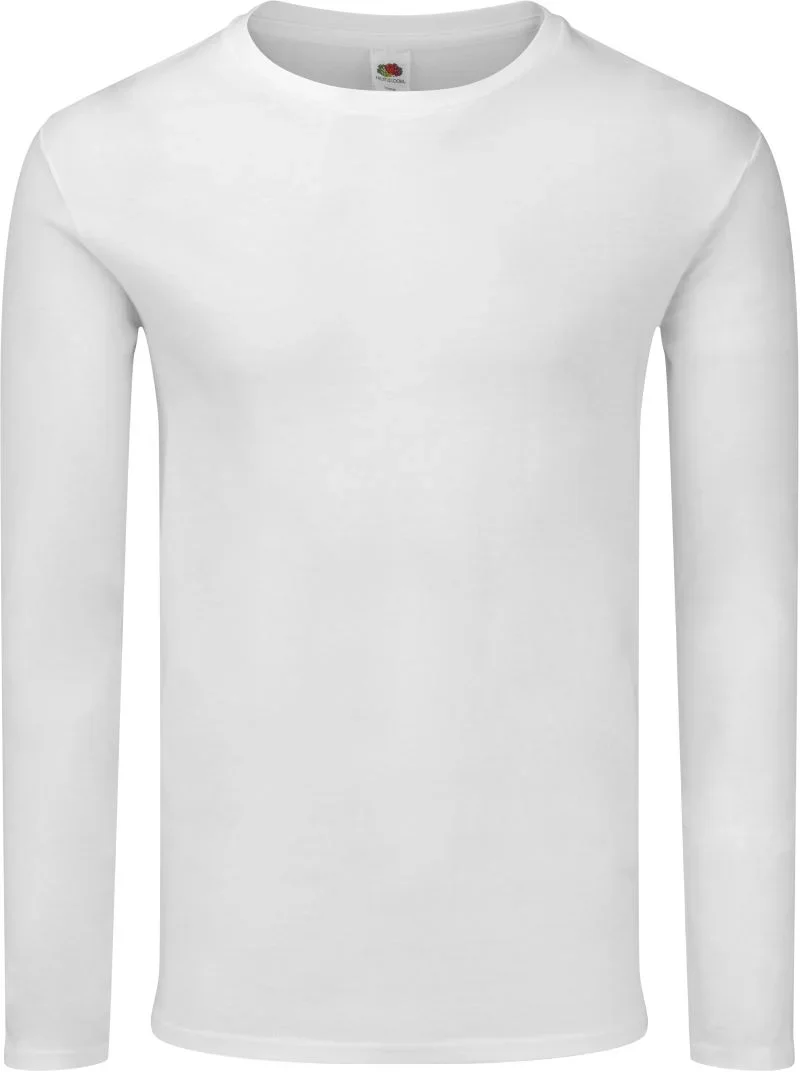 Fruit of the Loom Iconic 150 LSL T – T-Shirt langarm – White