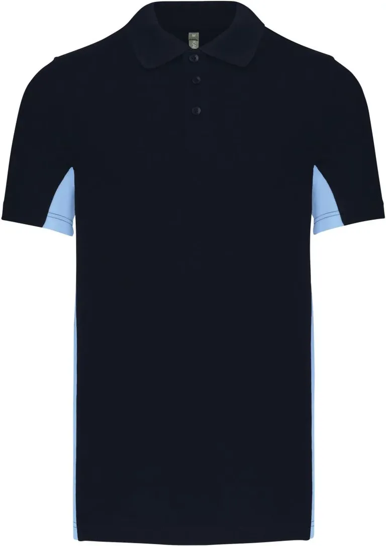 Kariban K 232 – 2-farbiges Piqué Polo "Flag" – Navy/Sky