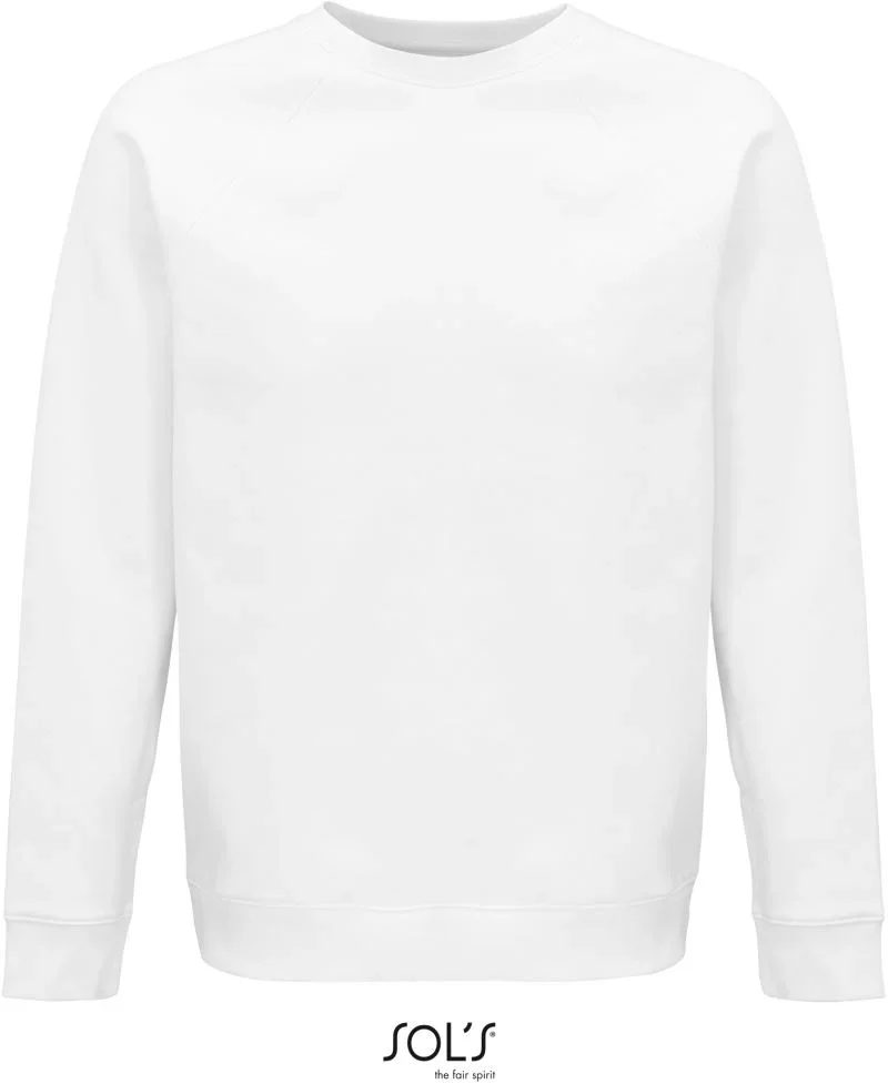 SOL's Collection Space – Unisex Bio Raglan Sweater – White