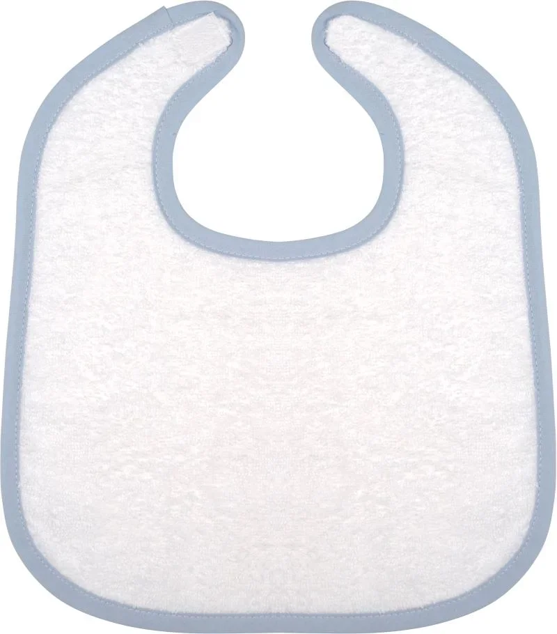Kariban K 833 – Baby Frottier Lätzchen – White/Sky Blue