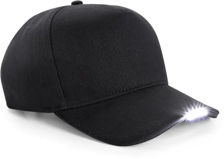 Beechfield B 515 – 5 Panel Kappe "LED Light" – Black
