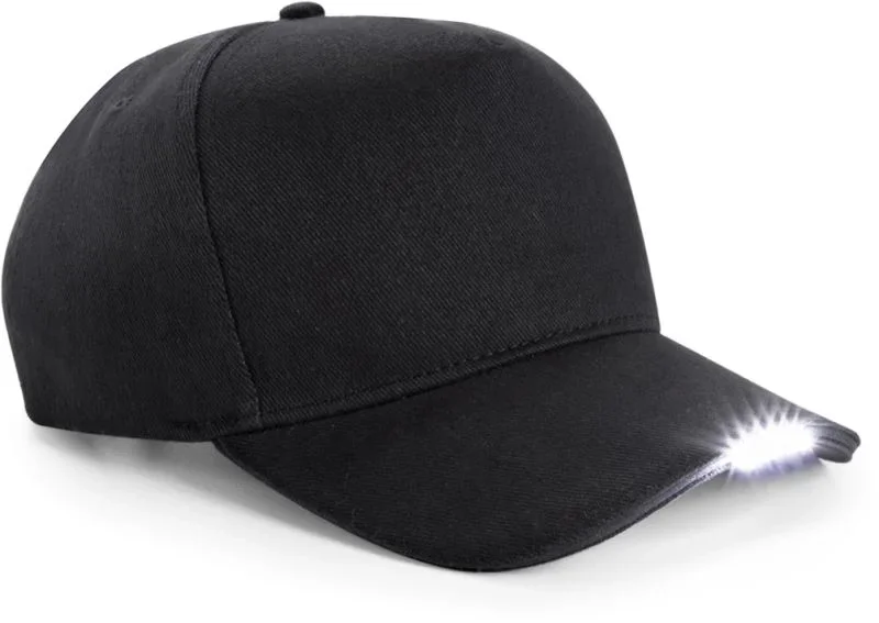 Beechfield B 515 – 5 Panel Kappe "LED Light" – Black