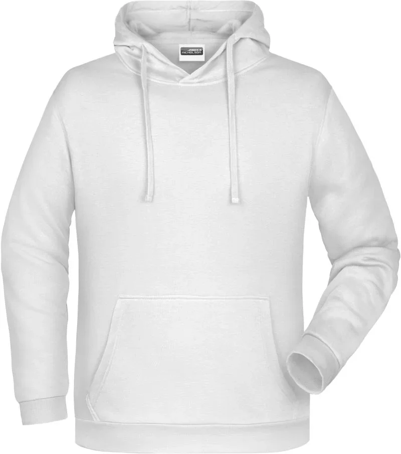 James & Nicholson JN 796 – Herren Kapuzen Sweater – White