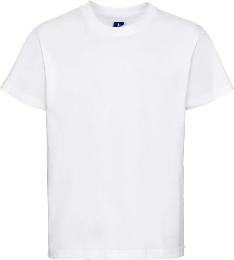 Russell Athletic 180B – Schweres Kinder T-Shirt "Authentic" – White