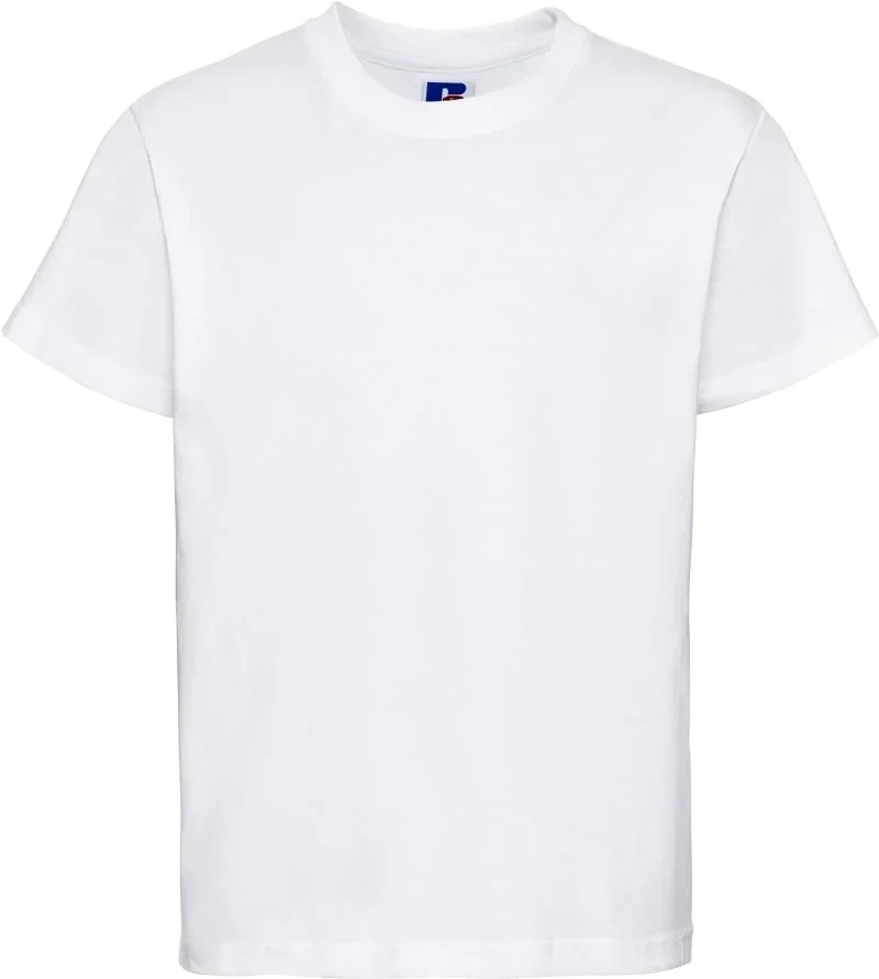 Russell Athletic 180B – Schweres Kinder T-Shirt "Authentic" – White