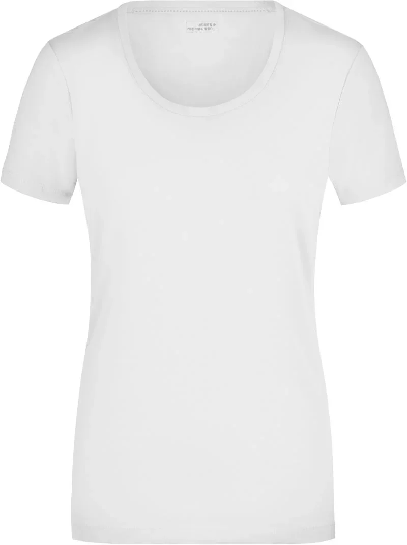 James & Nicholson JN 926 – Damen Stretch T-Shirt – White