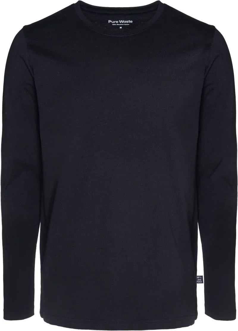 Pure Waste LSMB – Schweres Herren T-Shirt langarm – Black