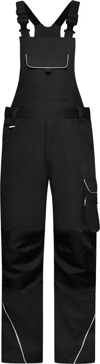 James & Nicholson JN 879 (62) – Workwear Latzhose - Solid – Black