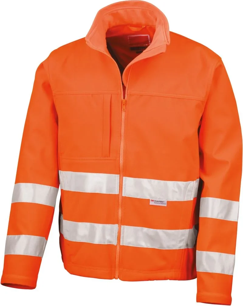 Result R 117X – Sicherheits Softshell Jacke – Fluorescent Orange