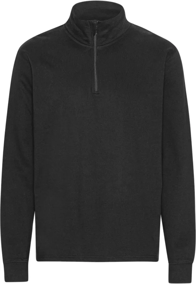 Neutral O 73701 – Bio Sweater mit 1/4 Zip – Black