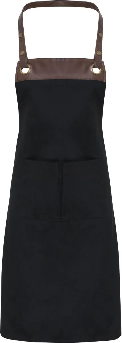 Premier PR 123 – Latzschürze "Espresso" – Black/Brown