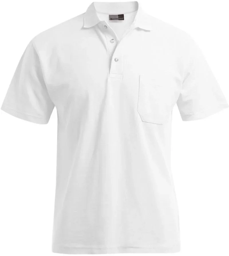 Promodoro 4100 – Schweres Herren Piqué Polo mit Brusttasche – White
