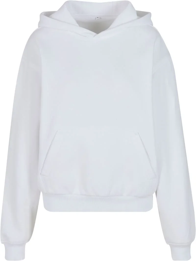 Build your Brand BY 444 – Schwerer Damen Kapuzen Sweater "Loose Fit" – White