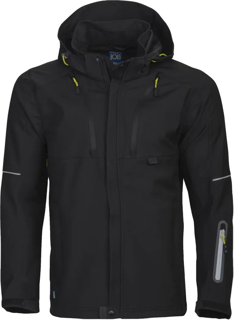 Projob 3406 Functional Jacket – Workwear 3-Lagen Softshell Jacke – Black