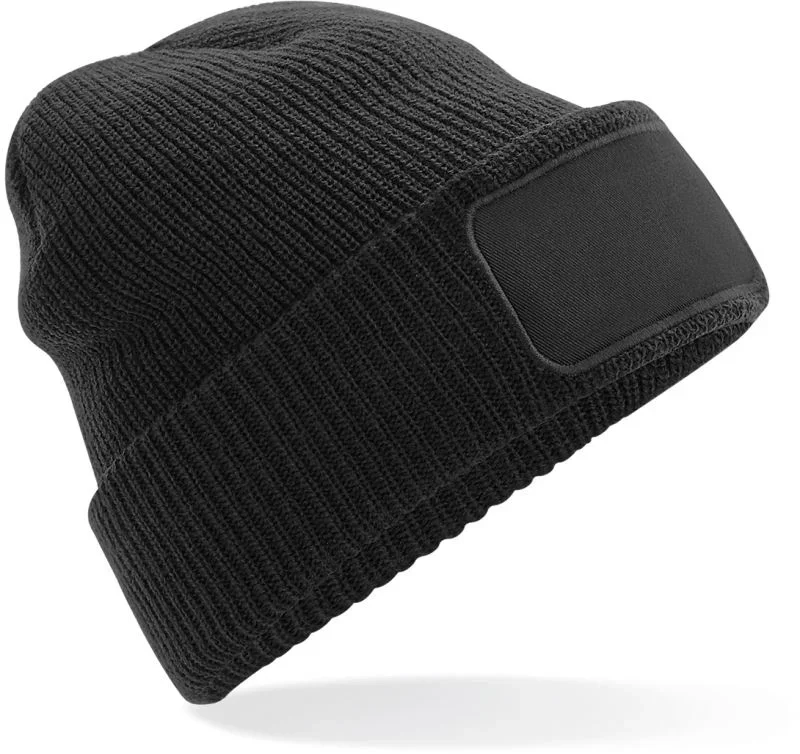 Beechfield B 440 – Thinsulate™ Patch Beanie – Black