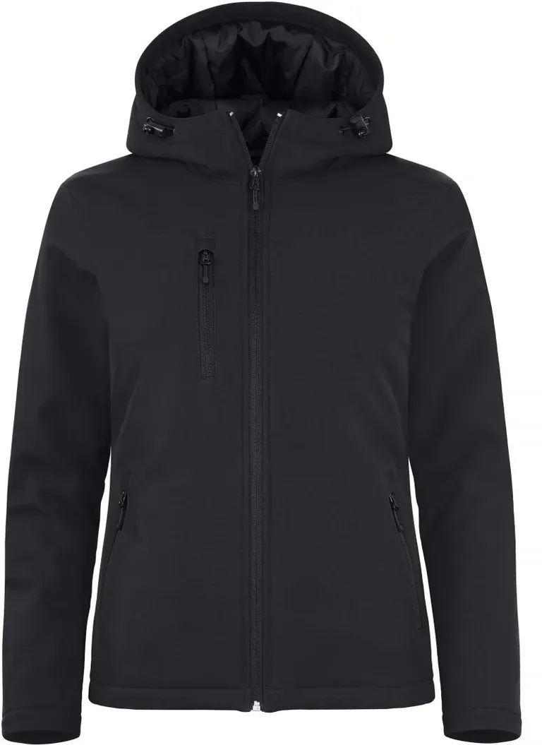 Clique Padded Hooded Softshell Women – Wattierte Damen Kapuzen Softshell Jacke – Black