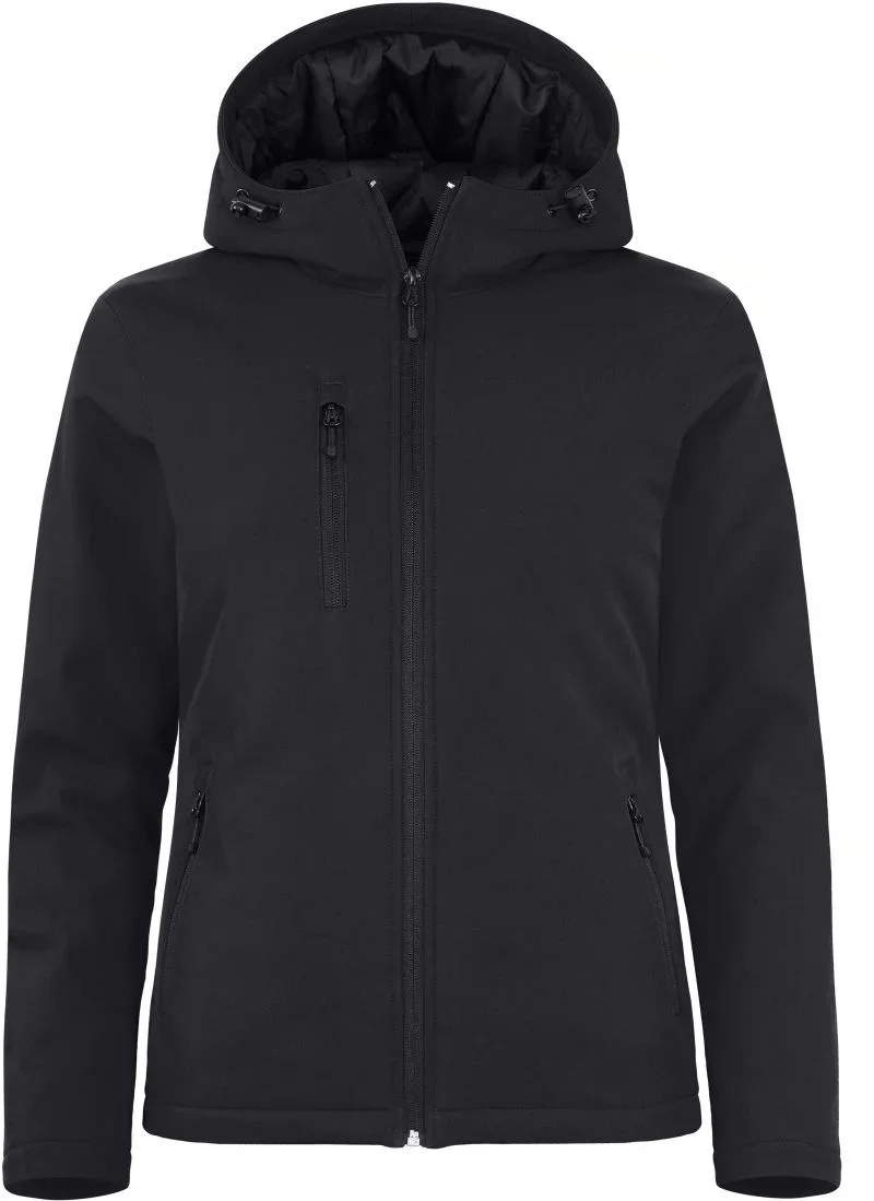 Clique Padded Hooded Softshell Women – Wattierte Damen Kapuzen Softshell Jacke – Black