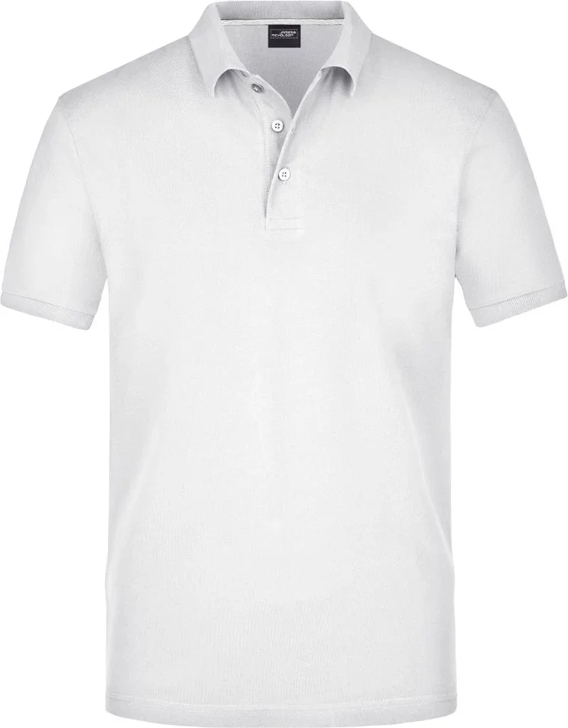 James & Nicholson JN 708 – Herren Pima Piqué Polo – White