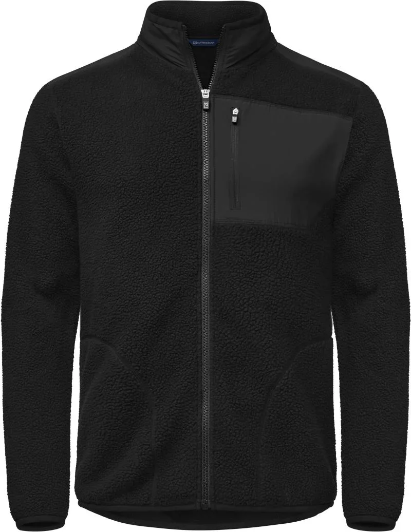 Cutter & Buck Cascade Sherpa Men – Herren Sherpa Fleece Jacke – Black