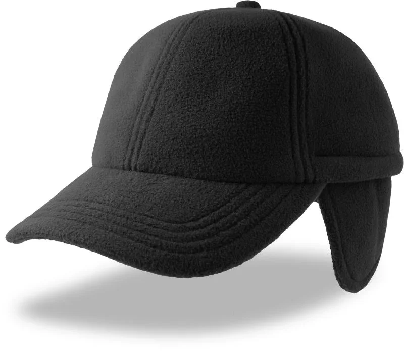 Atlantis Snow Flap Stopper-S – 6 Panel Baseball Kappe mit Ohrenschutz – Black