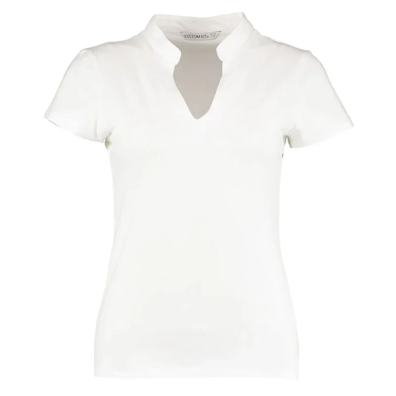 Kustom Kit KK 770 – Top mit Mandarinkragen – White