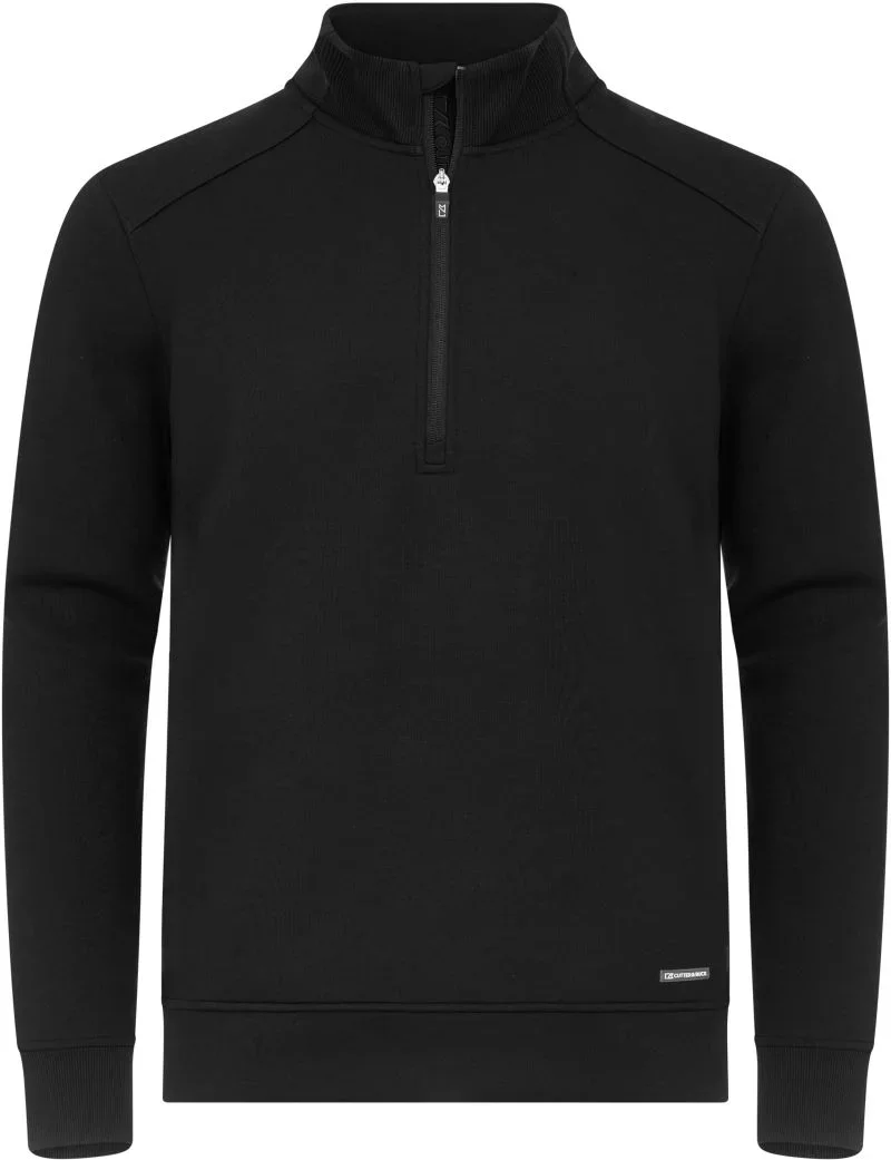 Cutter & Buck Pemberton Half Zip Men – Herren Sweater mit 1/4 Zip – Black