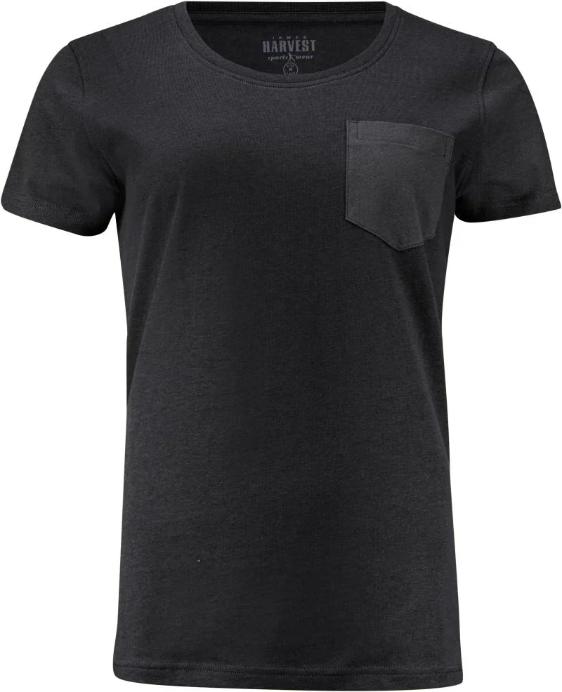 James Harvest Walcott T-Shirt Women – Damen T-Shirt "Two-Tone" – Black