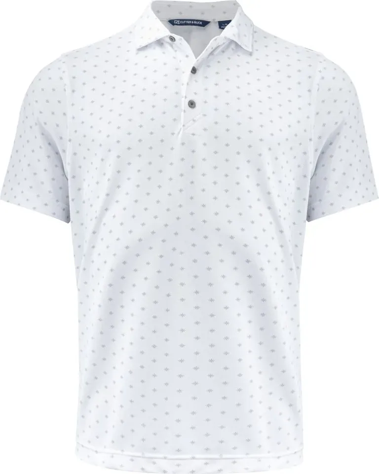 Cutter & Buck Virtue Polo Printed Men – Herren Funktions Polo "Printed" – White