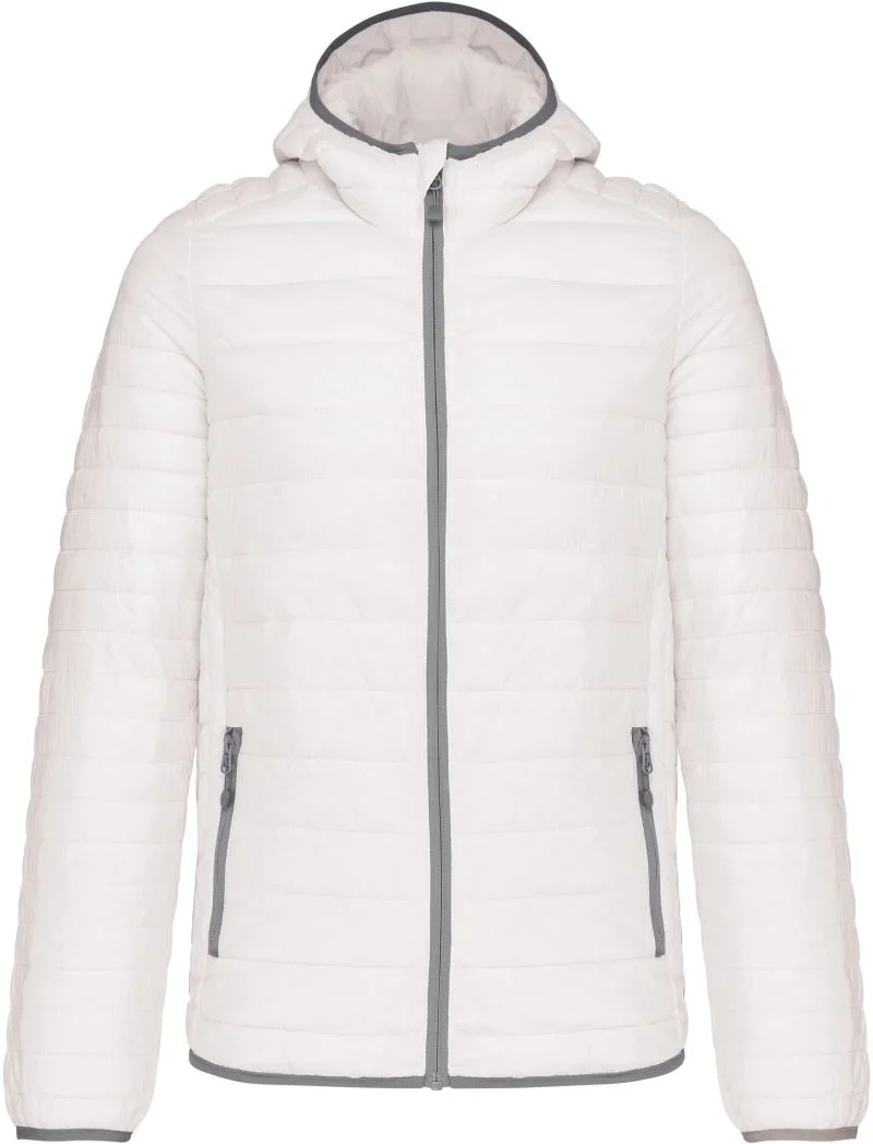 Kariban K 6110 – Leichte Herren Kapuzen Steppjacke – White