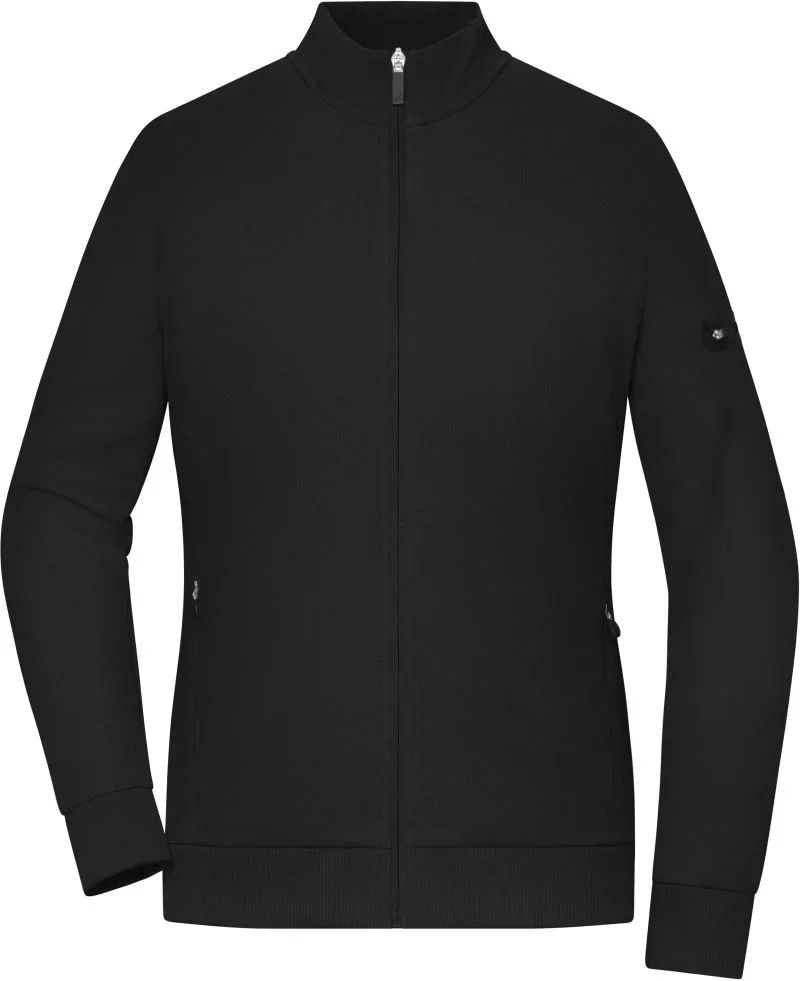 James & Nicholson 8053 – Damen Interlock Sweatjacke – Black