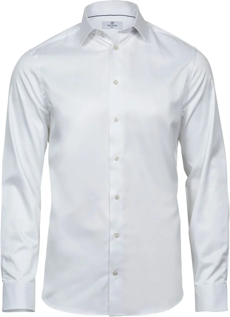TEE JAYS TJ 4021 – Luxus Twill Slim Fit Hemd langarm – White