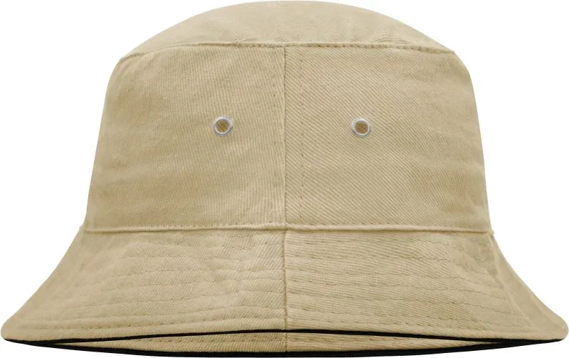 Myrtle Beach MB 12 – Fischer Hut mit Paspel – Khaki/Black