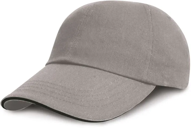 Result Headwear RC 024XP – 6 Panel Niedrigprofil Sandwich Kappe – Grey/Black