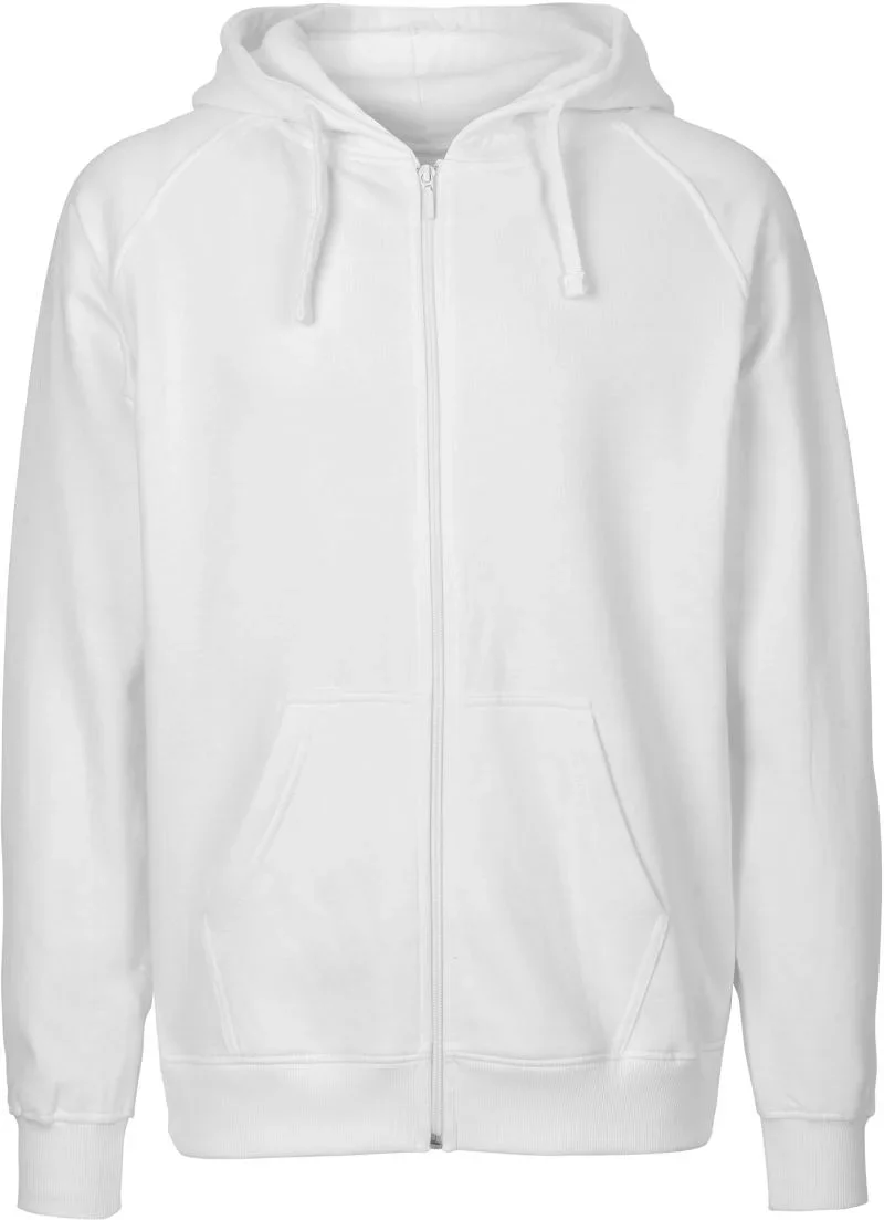 Neutral O 63301 – Herren Bio Kapuzen Sweatjacke – White