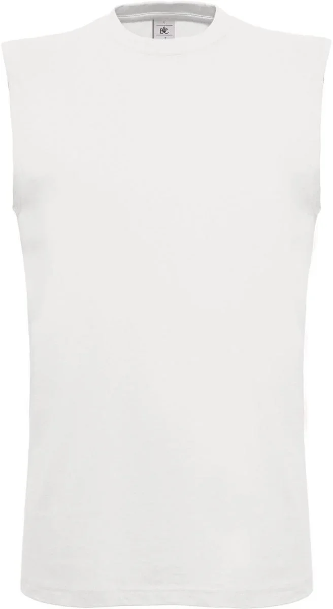 B&C Collection Exact Move – Herren T-Shirt ärmellos – White