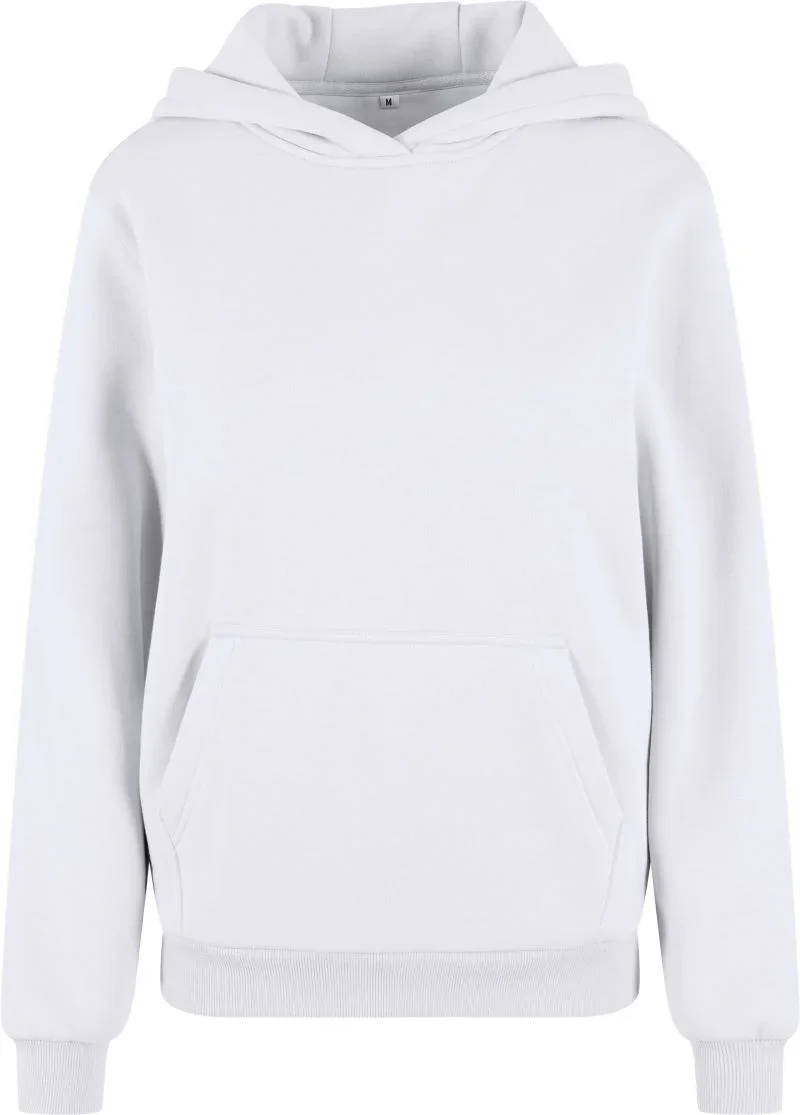 Build your Brand BY 289 – Schwerer Damen Kapuzen Sweater "Fluffy" – White