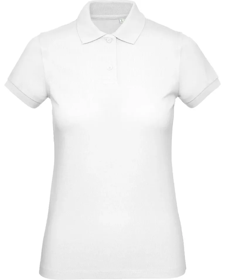B&C Collection Inspire Polo – Damen Bio Piqué Polo – White
