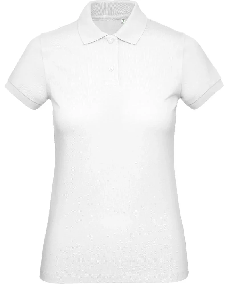 B&C Collection Inspire Polo – Damen Bio Piqué Polo – White